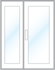 Malibu swinging French door OX configuration