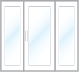Malibu swinging French door OXO configuration