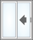 Malibu sliding patio door OX configuration
