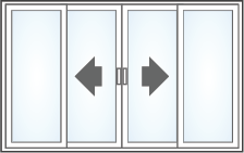 Malibu sliding patio door OXXO configuration