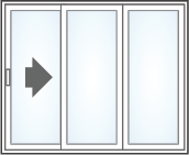Malibu sliding patio door XOO configuration