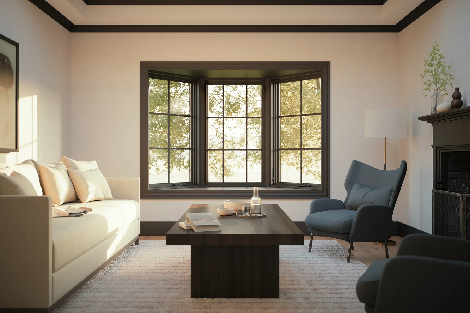 Marvin Elevate bay window in a living room