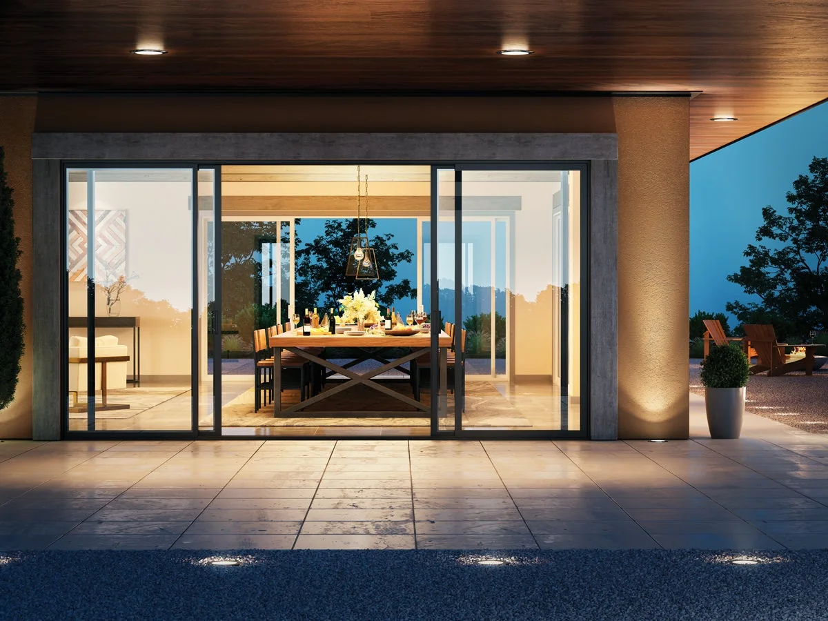 Milgard V300 Trinsic patio door viewed from inside