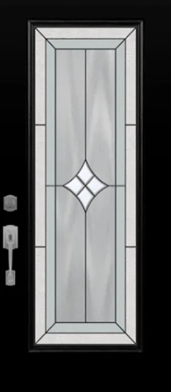 ProVia Legacy steel entry door with decorative glass and sidelite