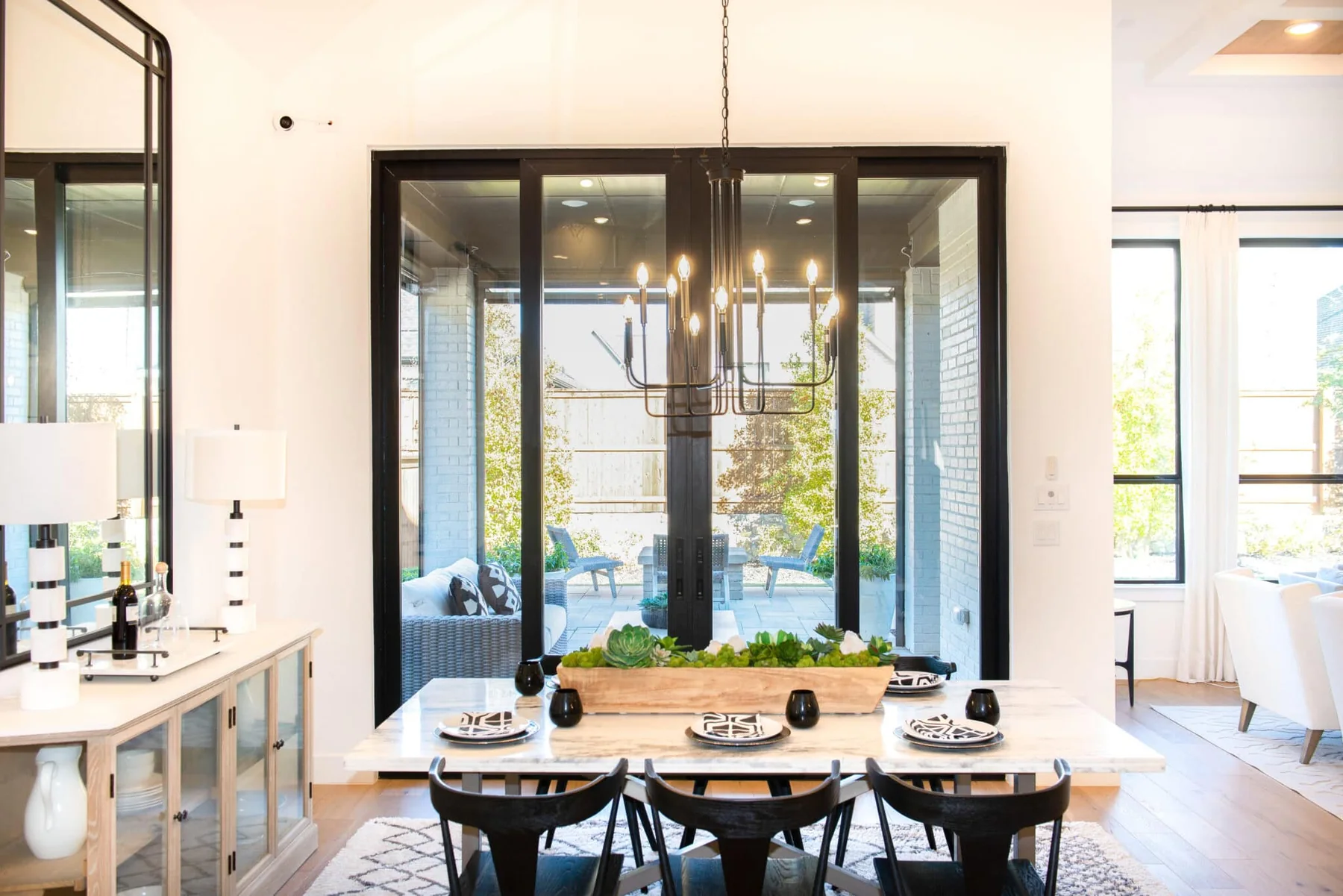 Win-Dor 3750 sliding patio door in a finished opening