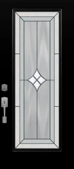 ProVia Legacy steel entry door with decorative glass