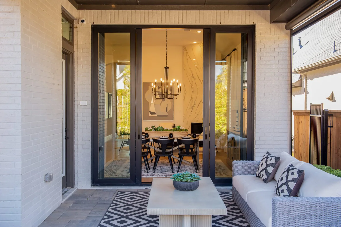 Win-Dor 3750 sliding patio door installed in a contemporary home