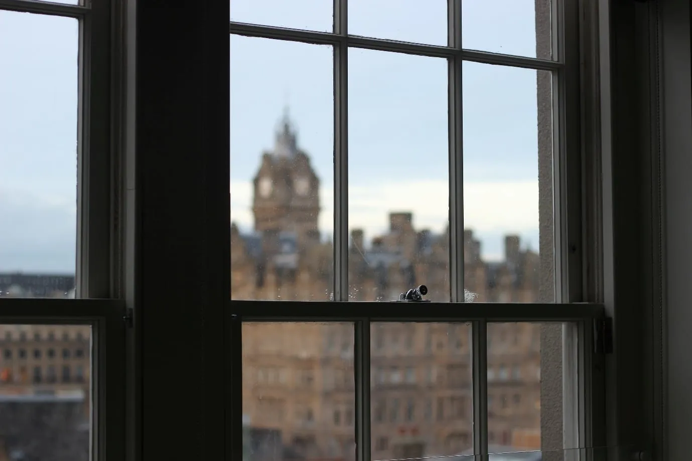 View of Big Ben through a window